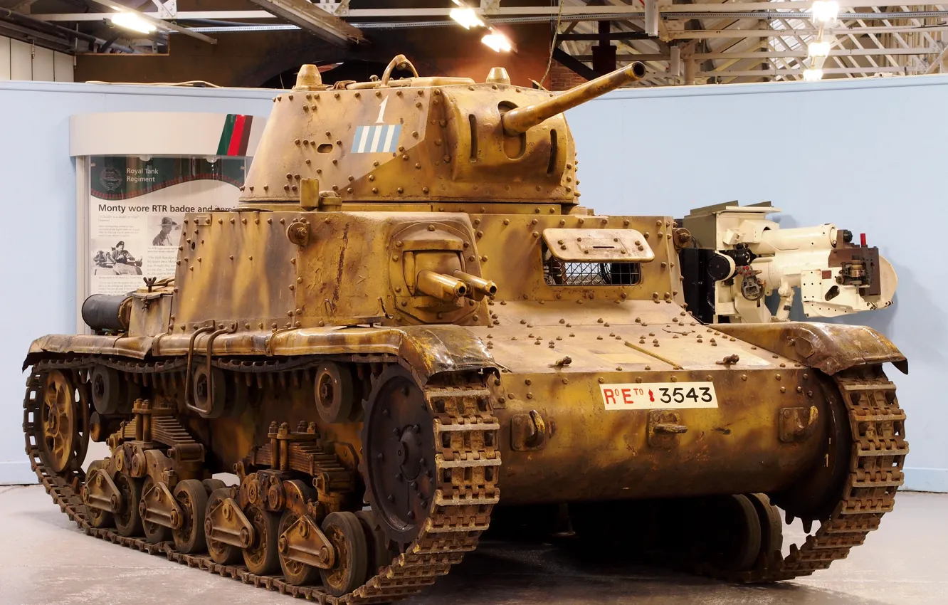 Фото обои танк, итальянский, средний, WW2, песчанный вариант, Carro armato, M13/40
