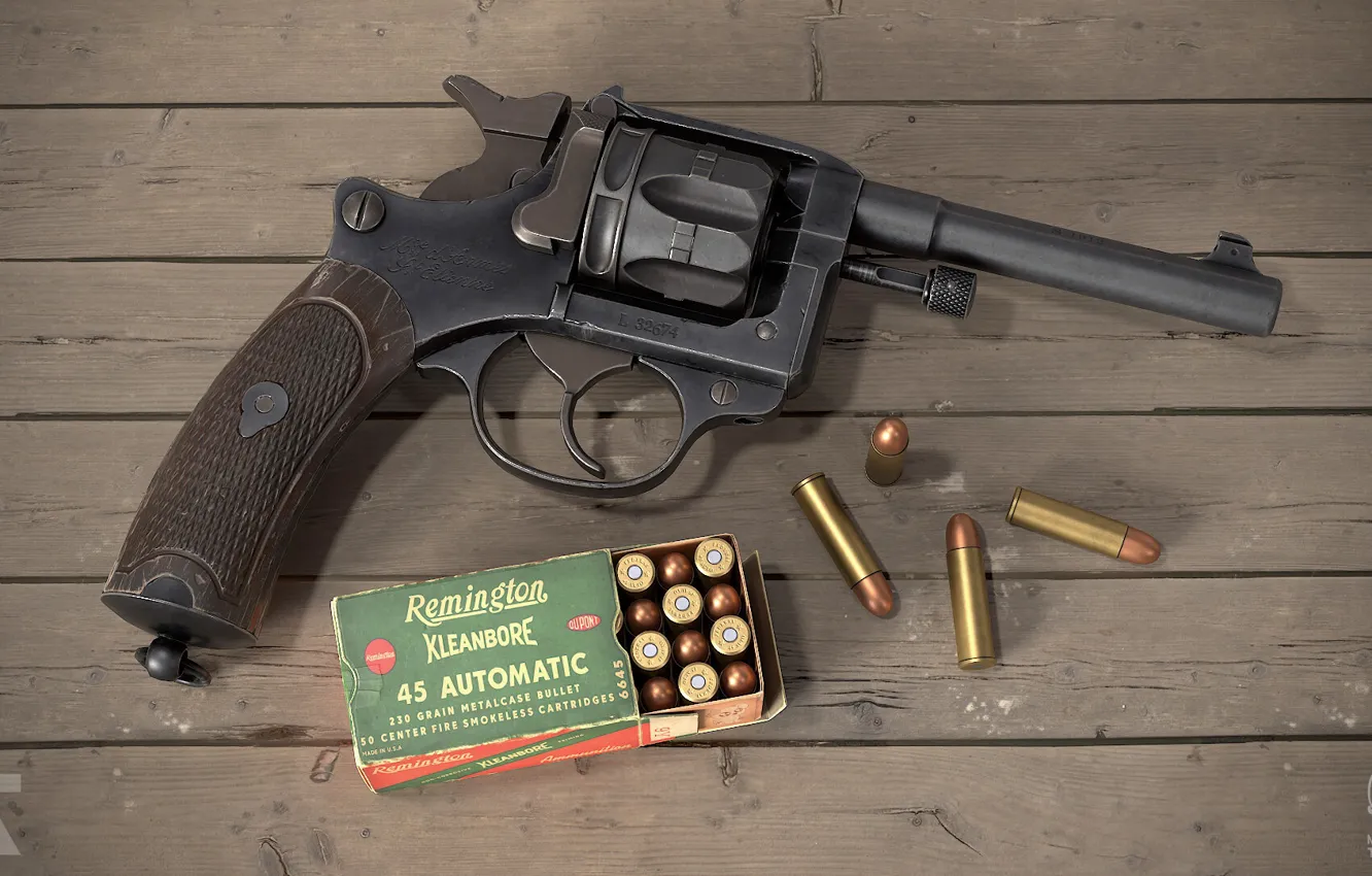 Фото обои Франция, Револьвер, Lebel Model 1892