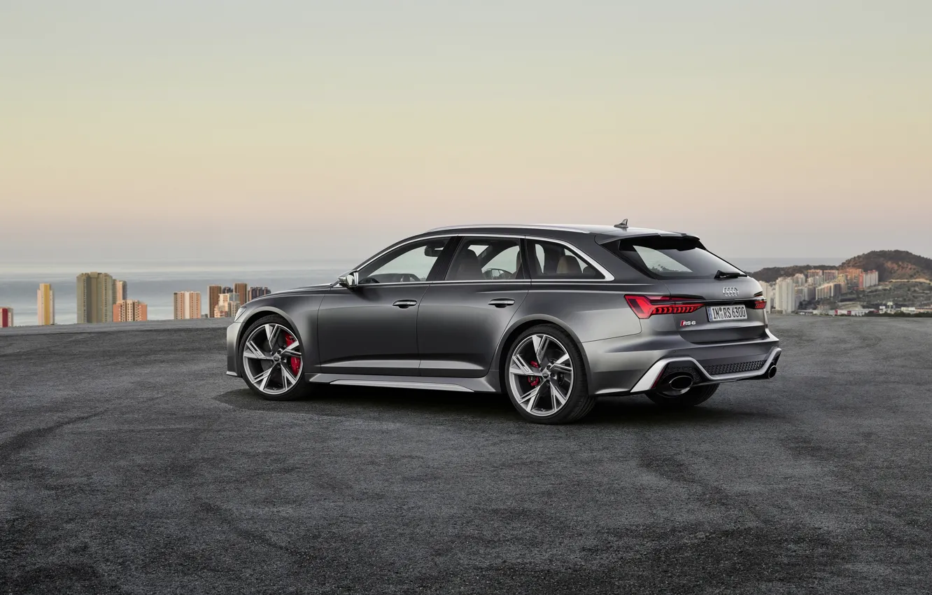 Фото обои Audi, вид сзади, Avant, RS6, RS 6, 2019