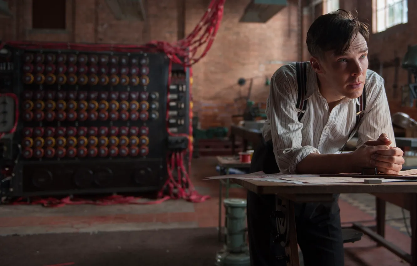 Фото обои изобретатель, Бенедикт Камбербэтч, Benedict Cumberbatch, 2014, The Imitation Game, Игра в имитацию