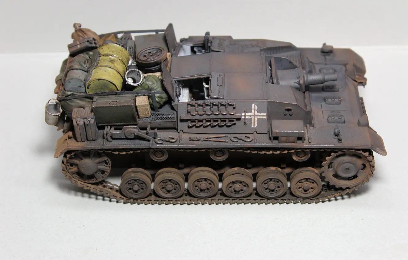Фото обои игрушка, моделька, штурмгешютц, Sturmgeschütz, орудие, StuG III, штурмовое, Ausf G