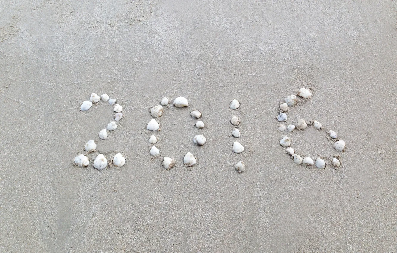 Фото обои песок, пляж, камни, Новый Год, beach, sand, 2016