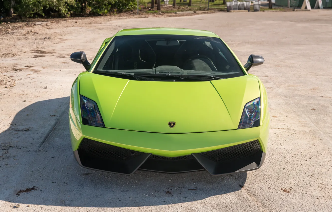 Фото обои Lamborghini, Gallardo, front view, Lamborghini Gallardo LP 570-4 Superleggera