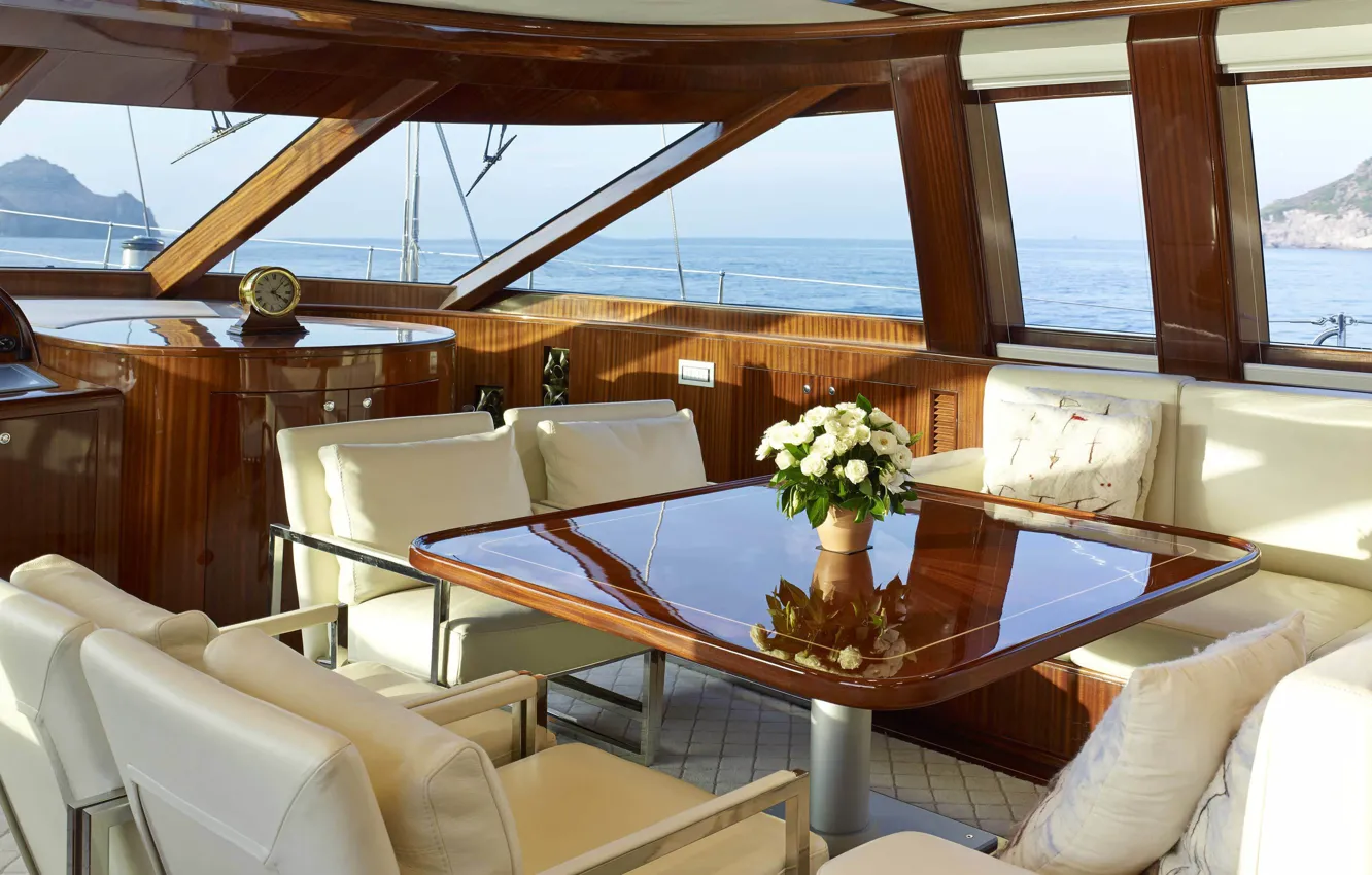 Фото обои furniture, cockpit, deck, luxury motor yacht GLORIOUS