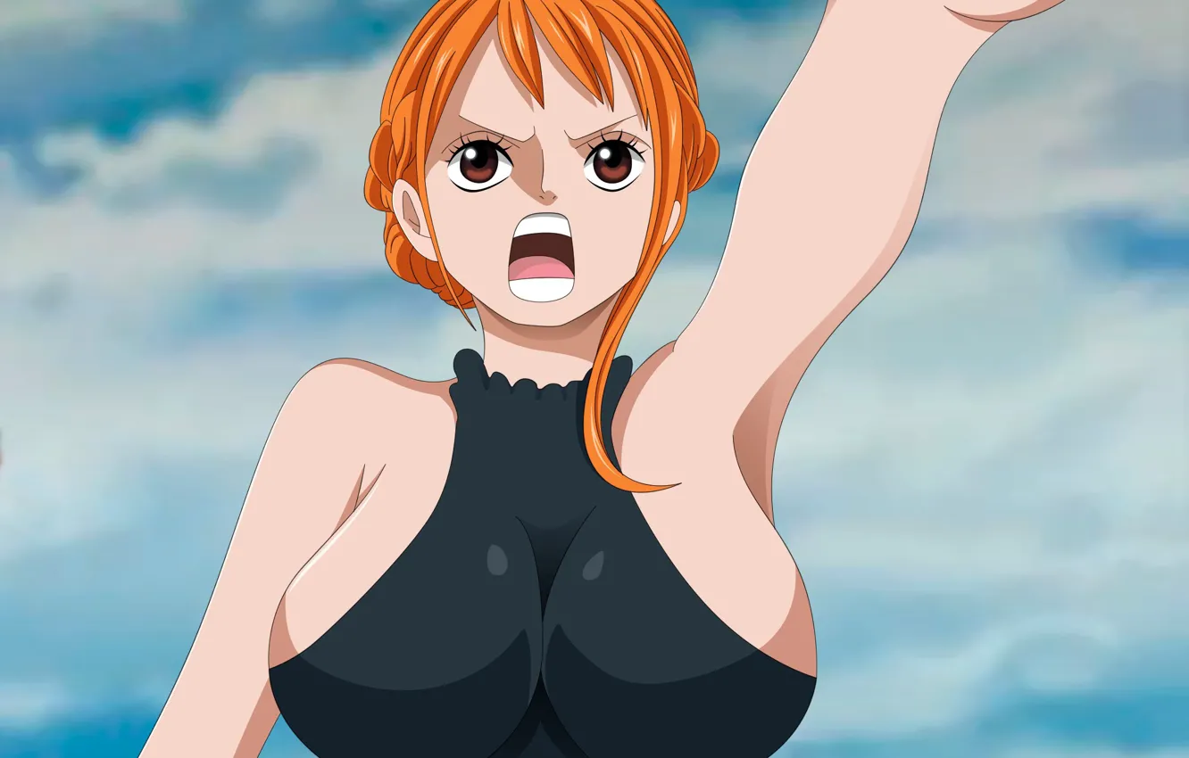 Фото обои girl, One Piece, pirate, big, anime, asian, giant, japanese