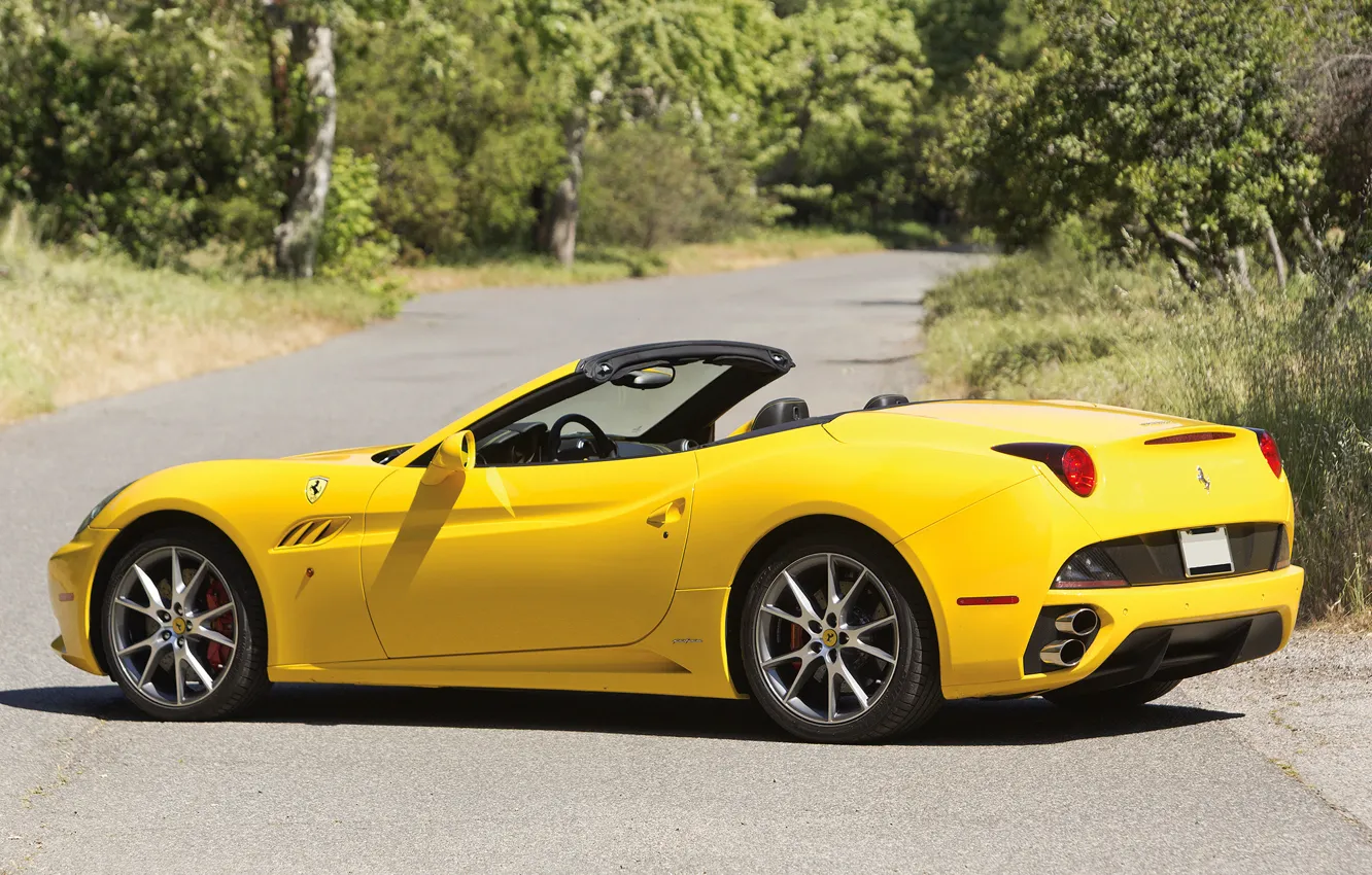 Фото обои car, Ferrari, yellow, California