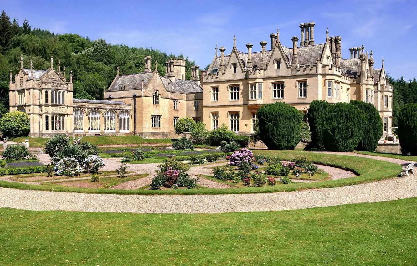 Фото обои сад, Великобритания, дворец, Main, Mamhead house, Best Country Houses in Britain