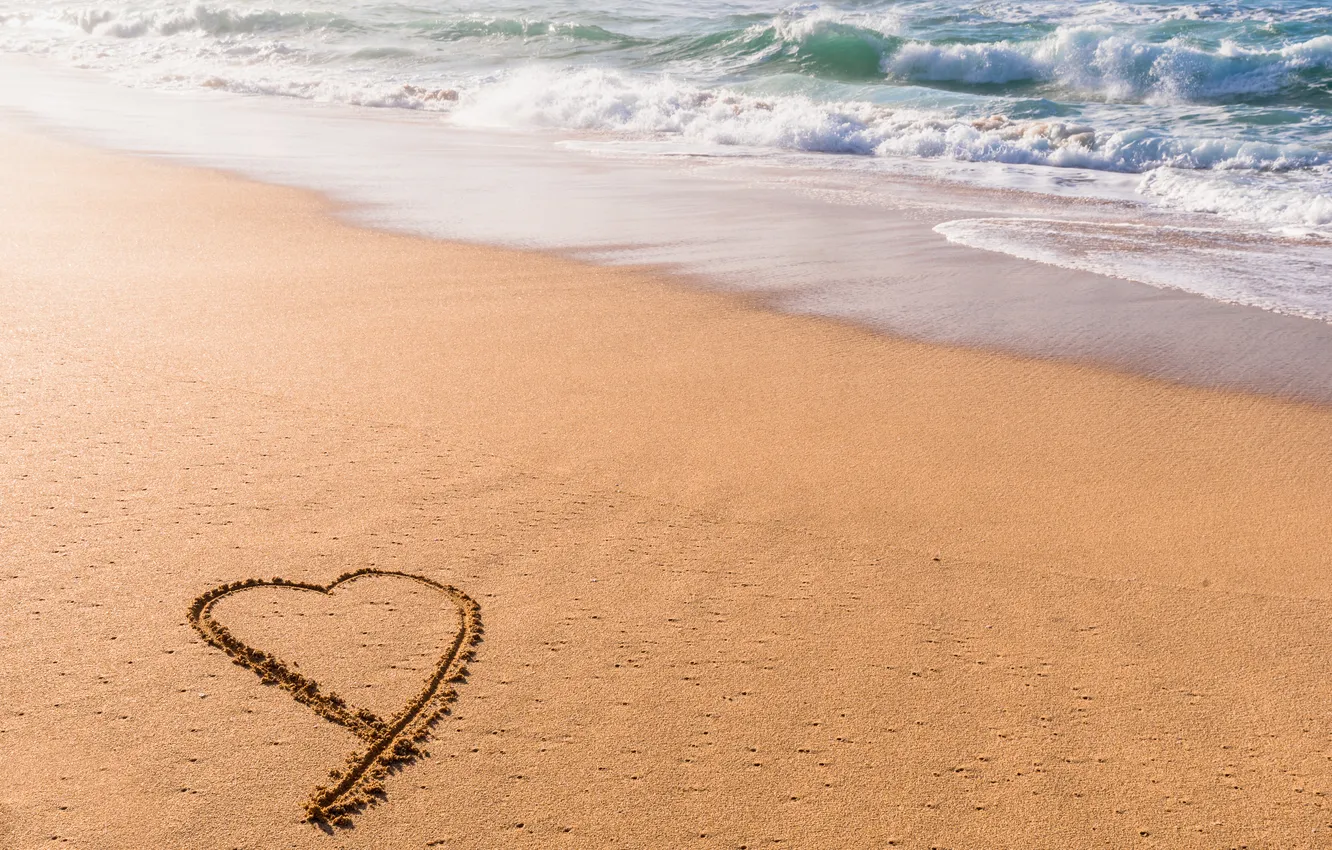 Фото обои песок, море, пляж, лето, summer, love, beach, sea