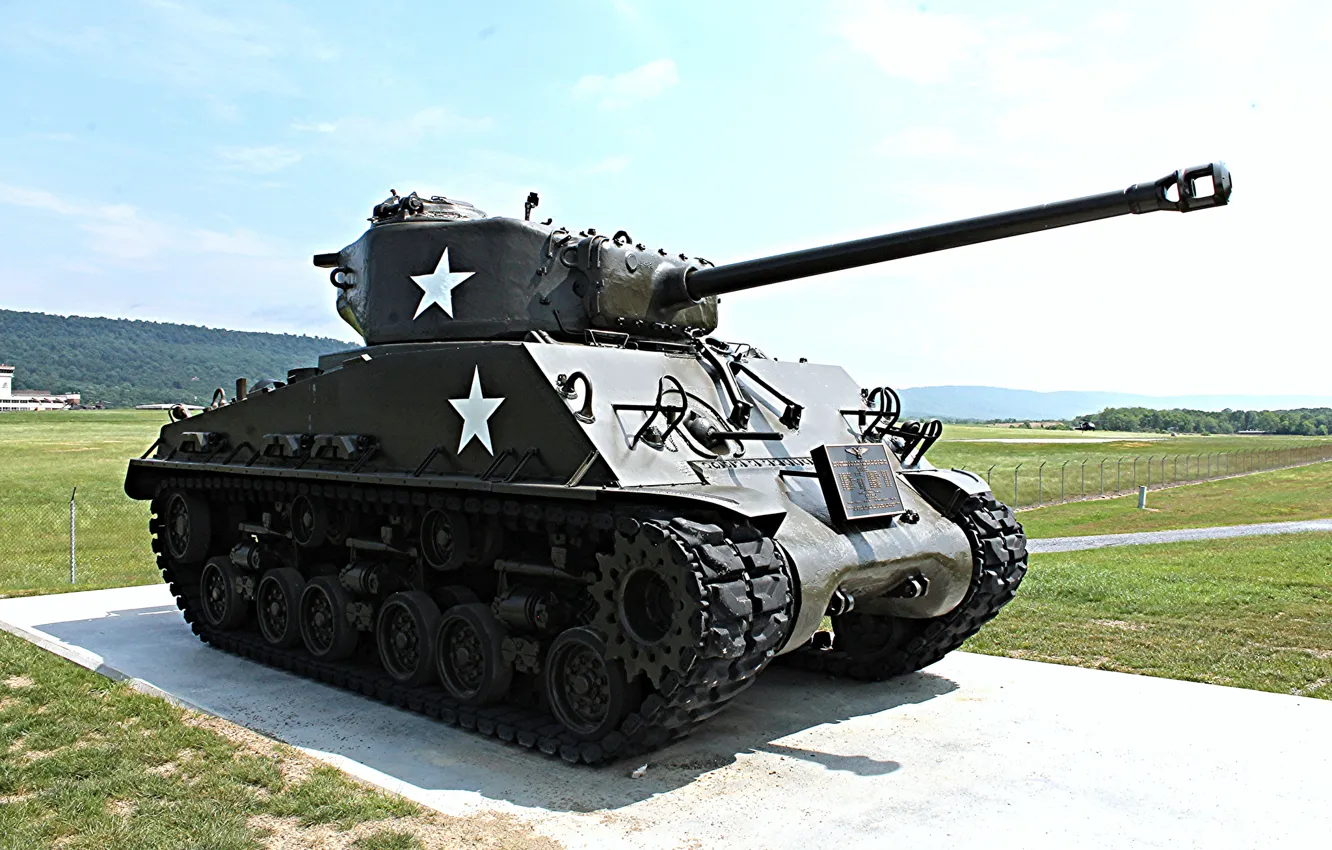 Фото обои войны, памятник, танк, средний, Sherman, периода, мировой, Второй