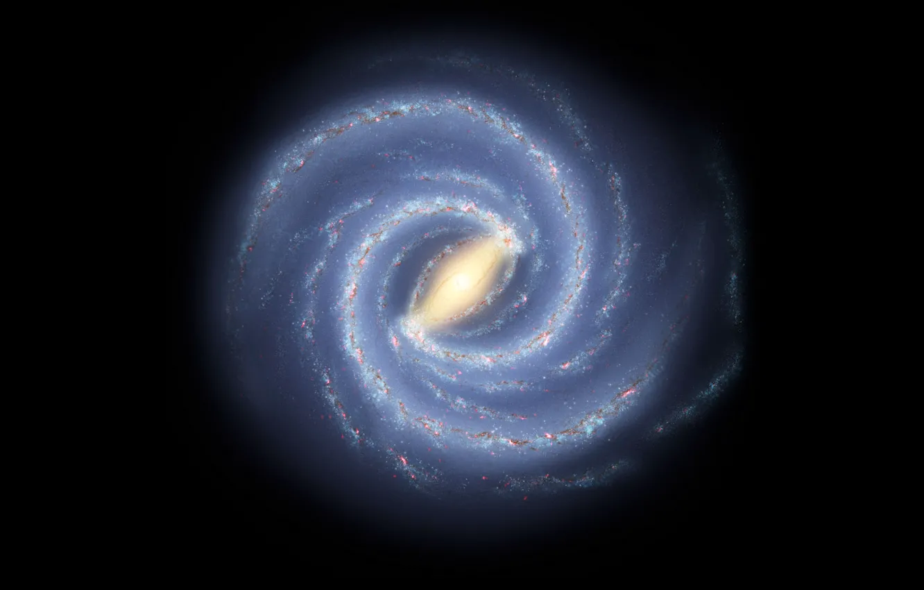 Фото обои спирали, галактика, ядро, рукава