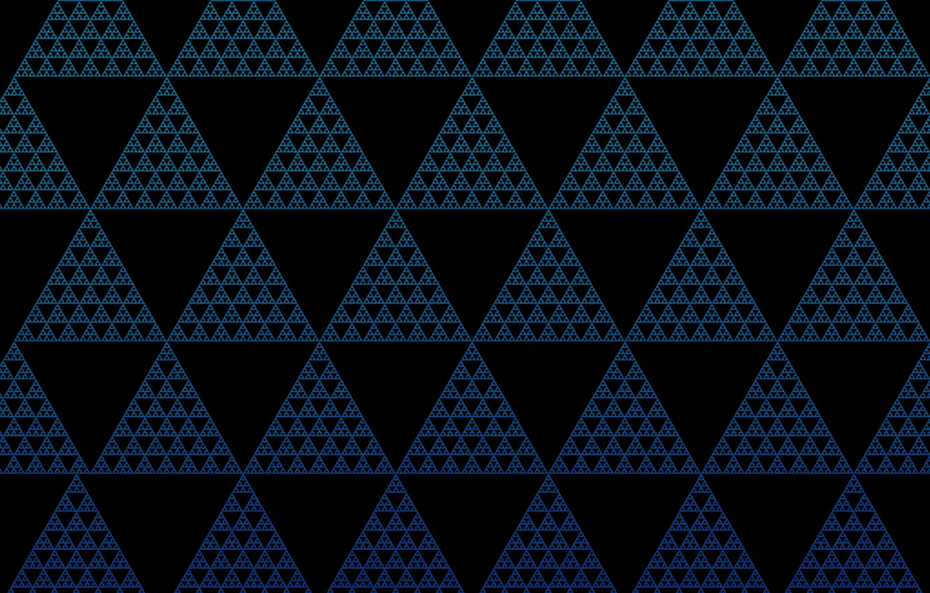 Фото обои частицы, треугольники, иллюзия, трифорс