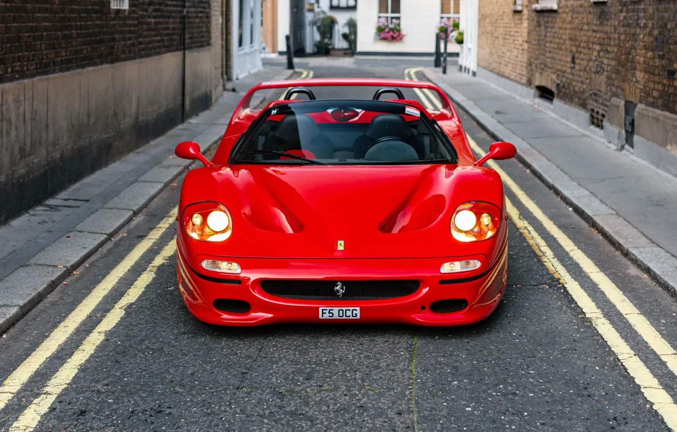 Фото обои Ferrari, F50, Ferrari F50, headlights