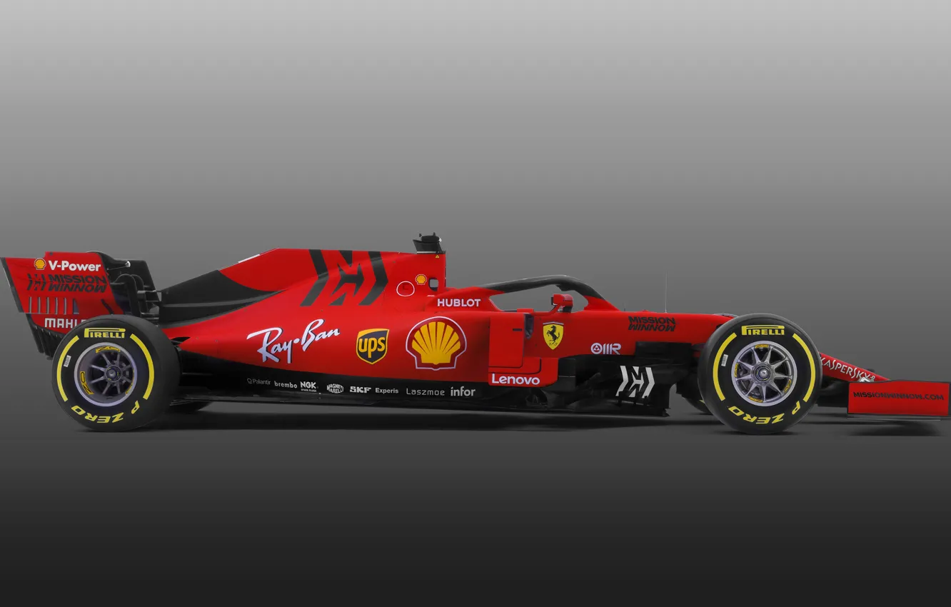 Фото обои Ferrari, sport, Formula 1, simple background, SF90, Ferrari SF90