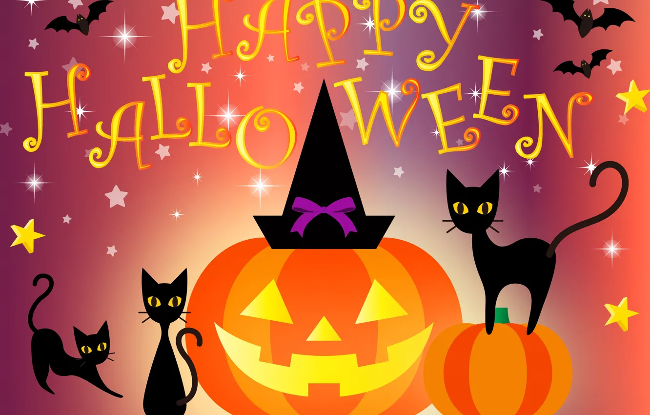 Фото обои праздник, Хэллоуин, открытка, 31 октября