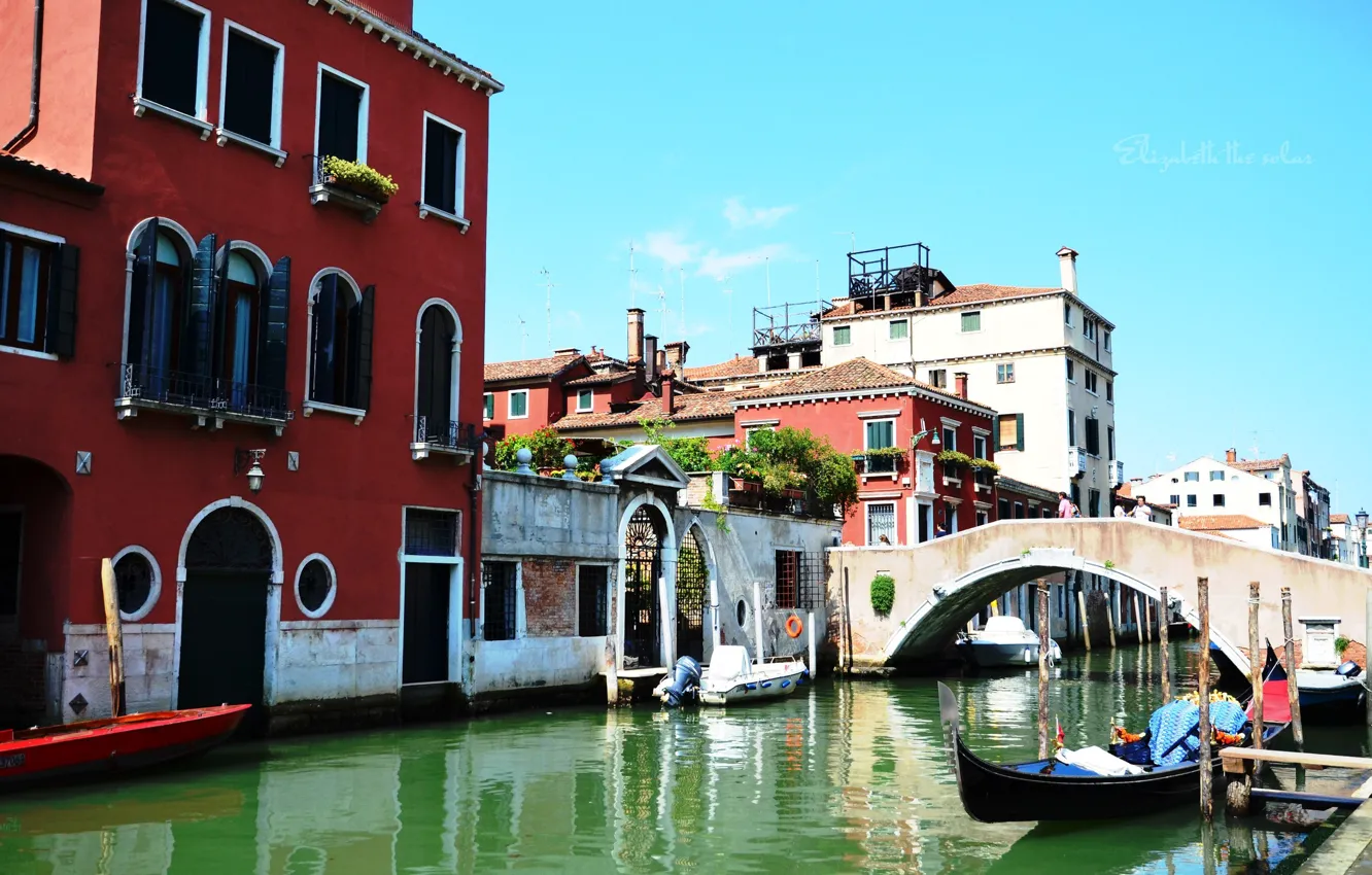 Фото обои вода, город, венеция