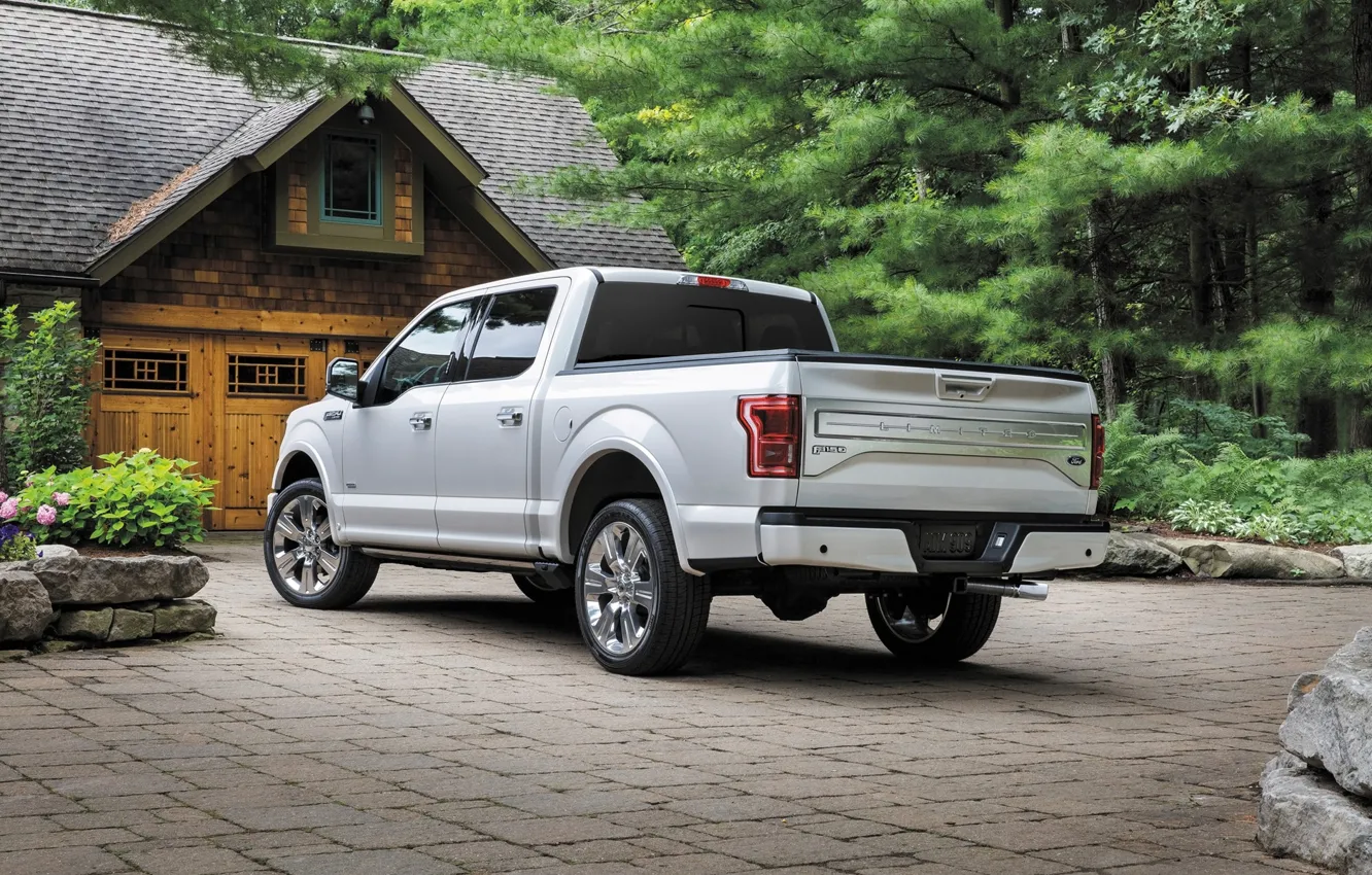 Фото обои Ford, F-150, Pickup, Limited, 2016, Ford F-150, Ford 2016, Ford Limited