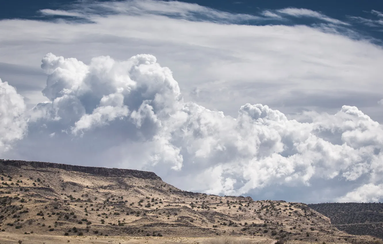Фото обои облака, природа, пустыня, New Mexico