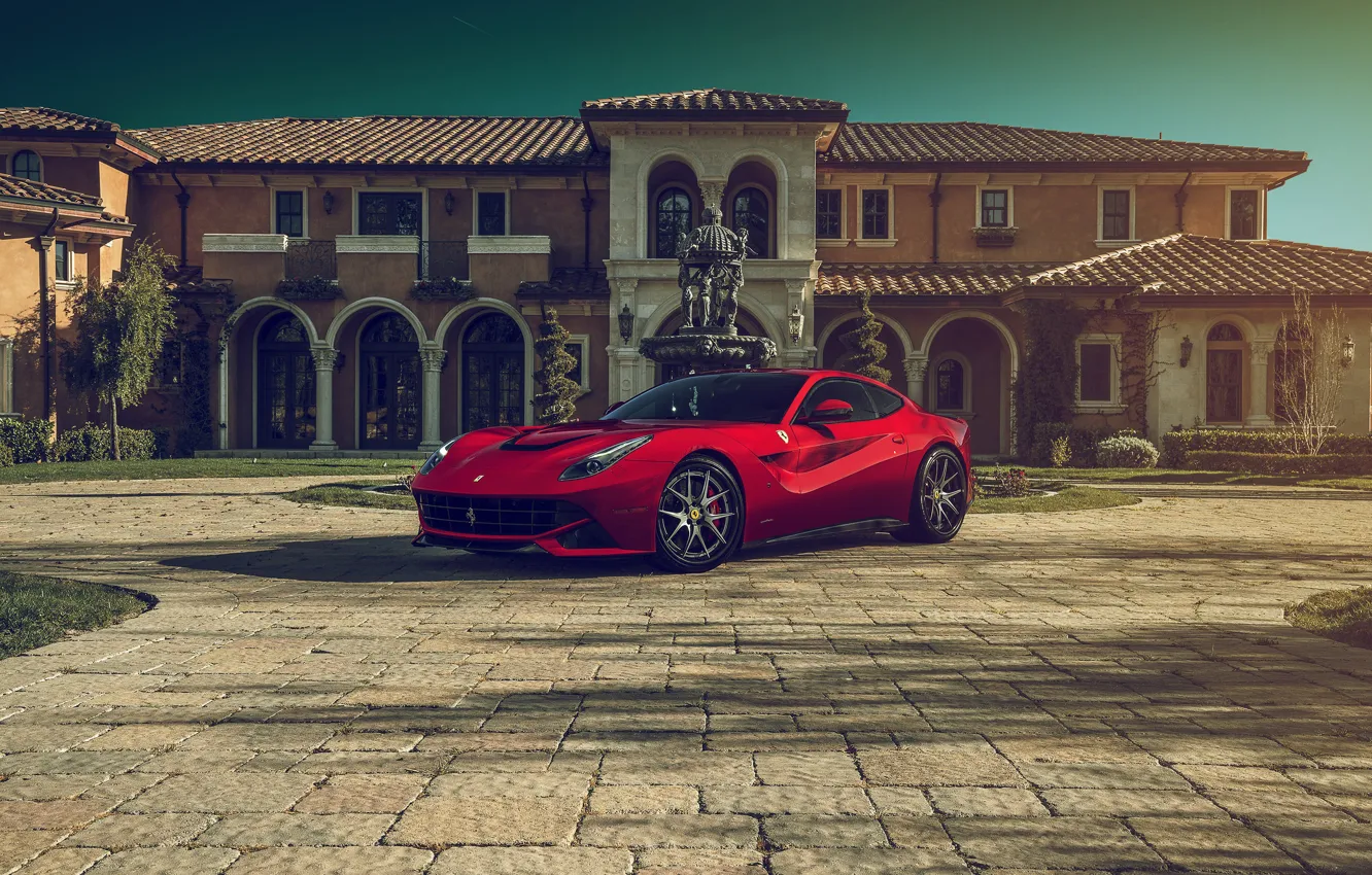 Фото обои Ferrari, Front, Supercar, Berlinetta, F12, Luxury, Wheels