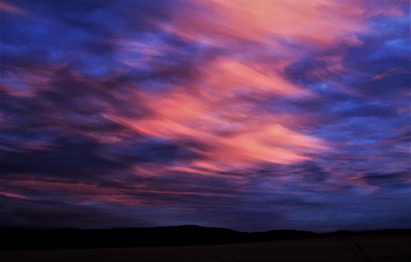 Фото обои небо, краски, Алтай, Красный.