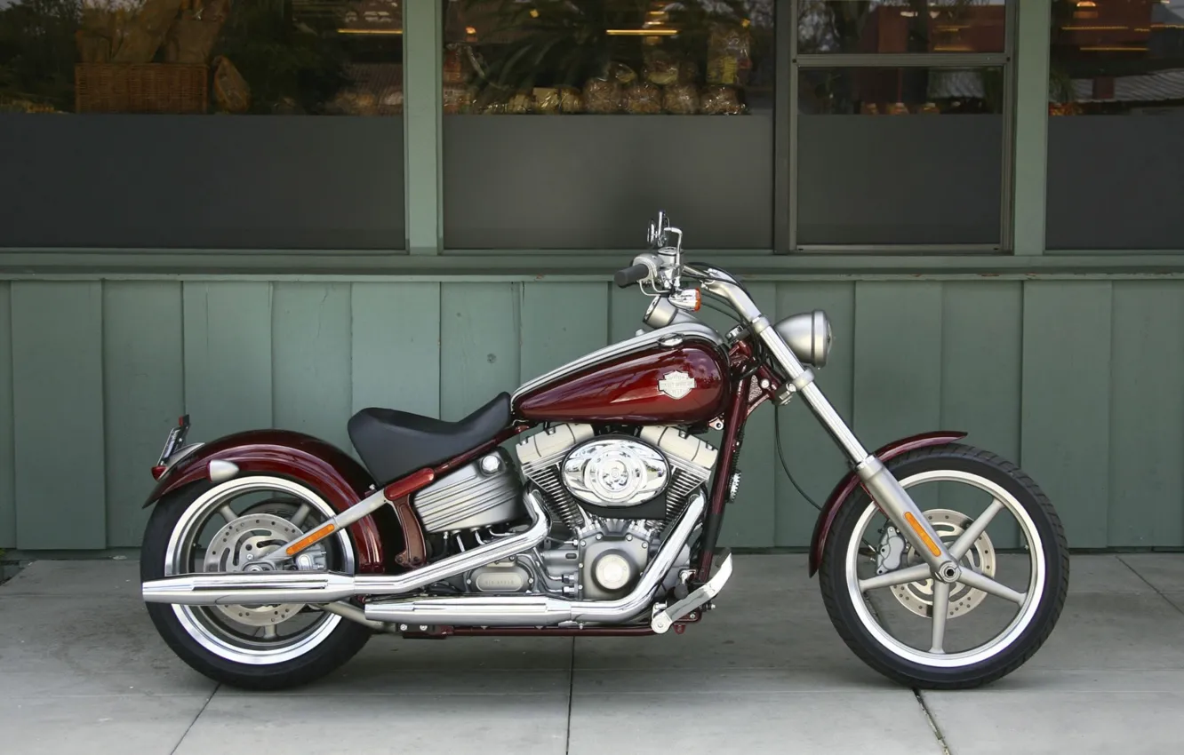 Фото обои Мотоцикл, Harley Davidson, Чоппер, Rocker C