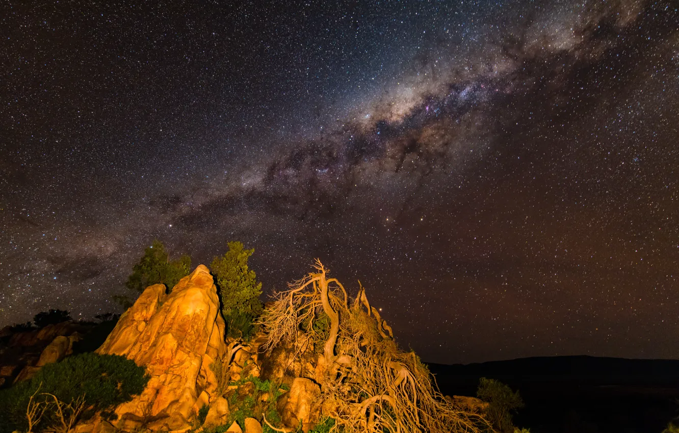 Фото обои звезды, ночь, природа, млечный путь