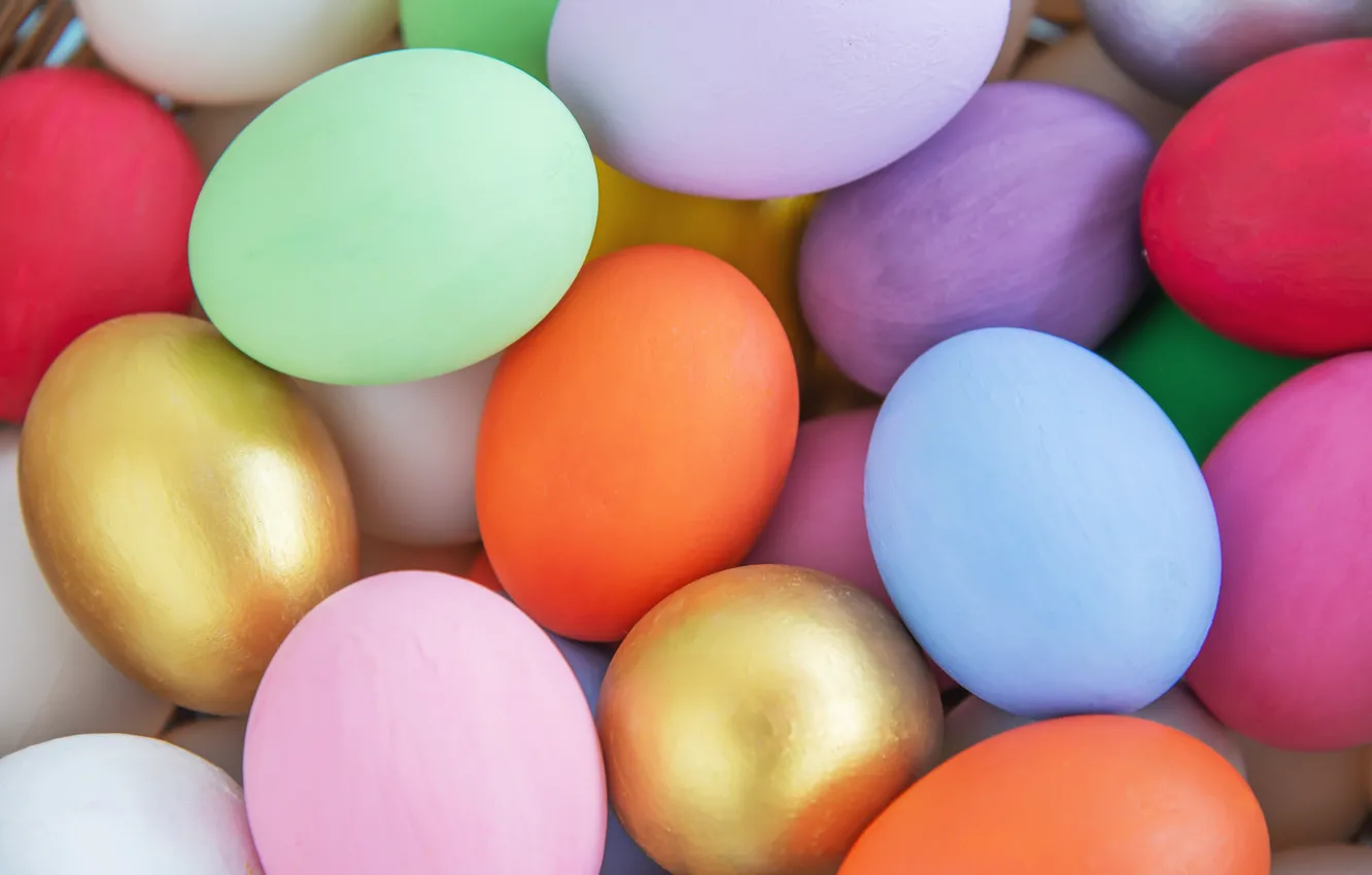 Фото обои яйца, Пасха, разноцветные, крашенки