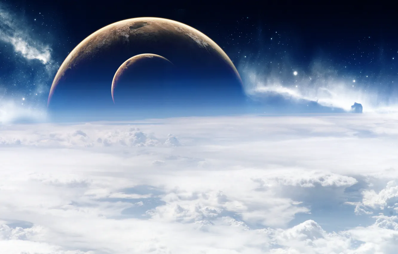 Фото обои clouds, planets, atmosphere