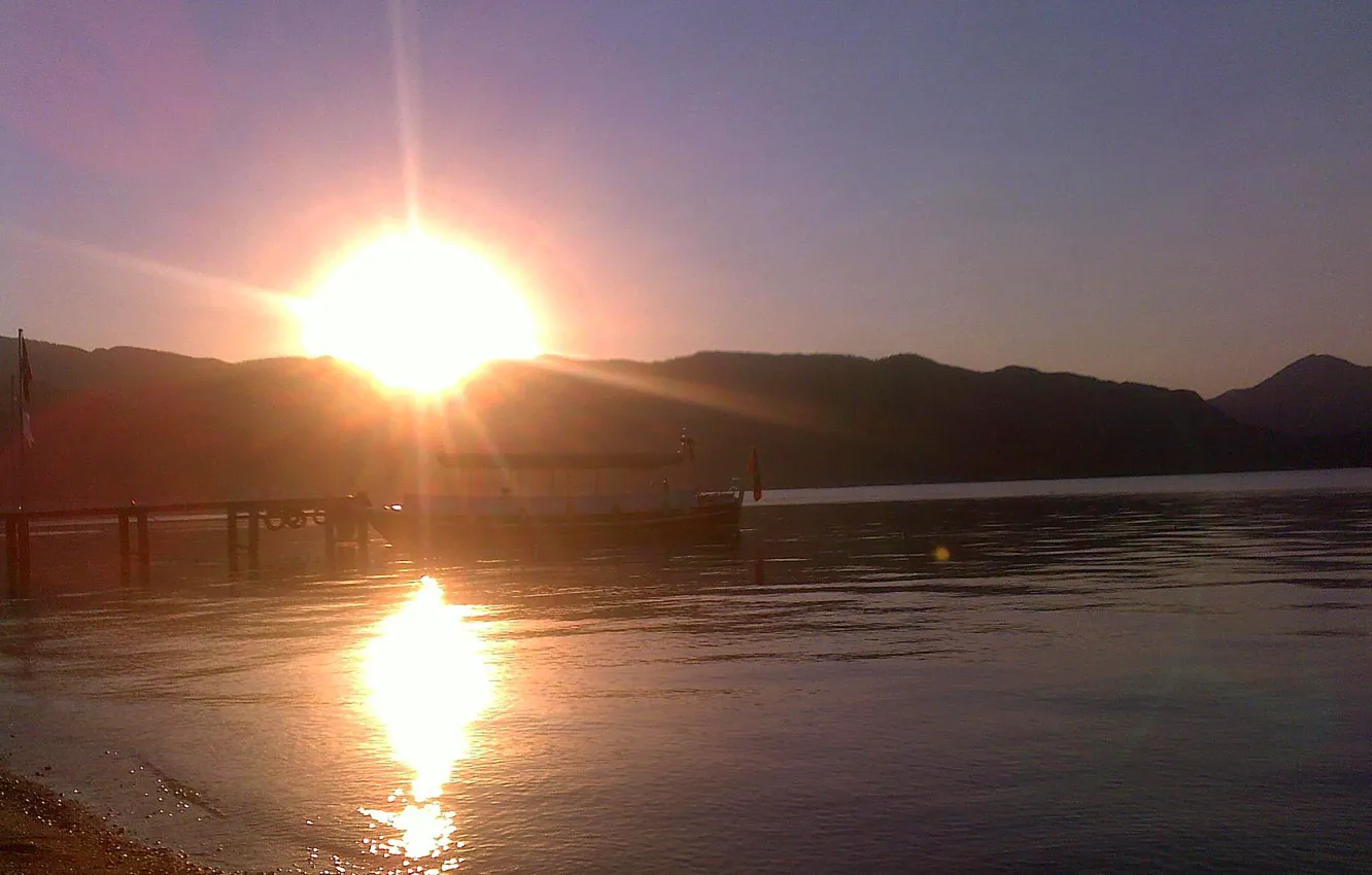 Фото обои sea, sun, sunrise, Turkey, Marmaris