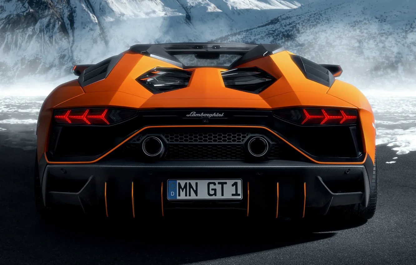 Фото обои Roadster, Lamborghini, вид сзади, by Novitec, 2023, Lamborghini Aventador LP 780-4 Ultimae, Ultimae, Aventador LP …