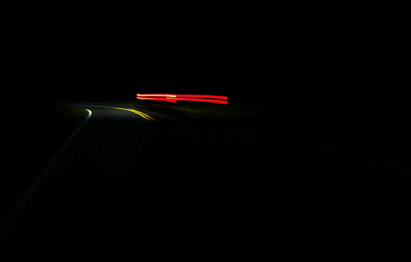 Фото обои дорога, ночь, Brake Tap