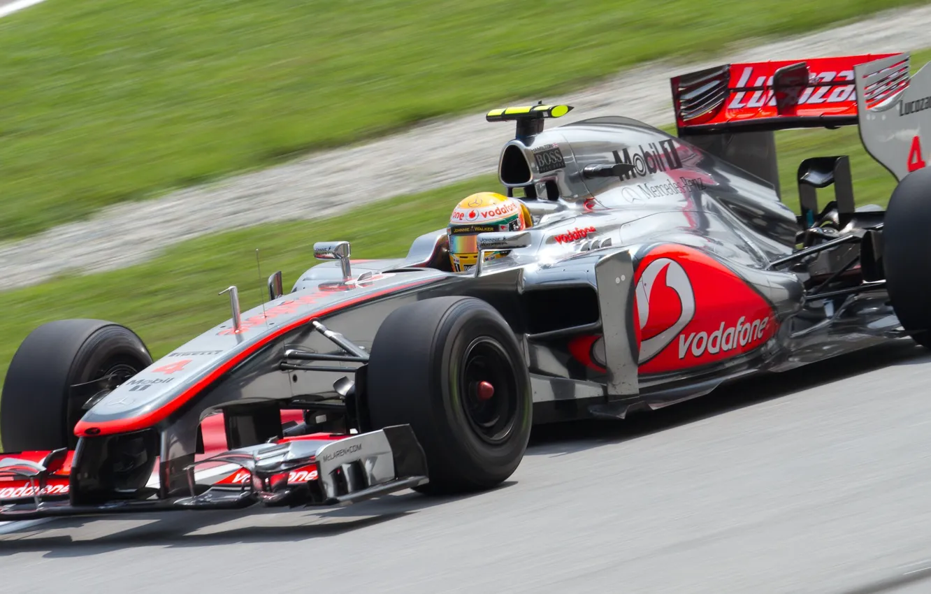 Фото обои 2012, mclaren, hamilton, lewis, vodafone