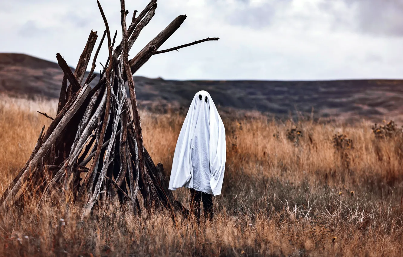 Фото обои обои, призрак, дрова, wallpaper, простыня, ghost, картинка, привидение