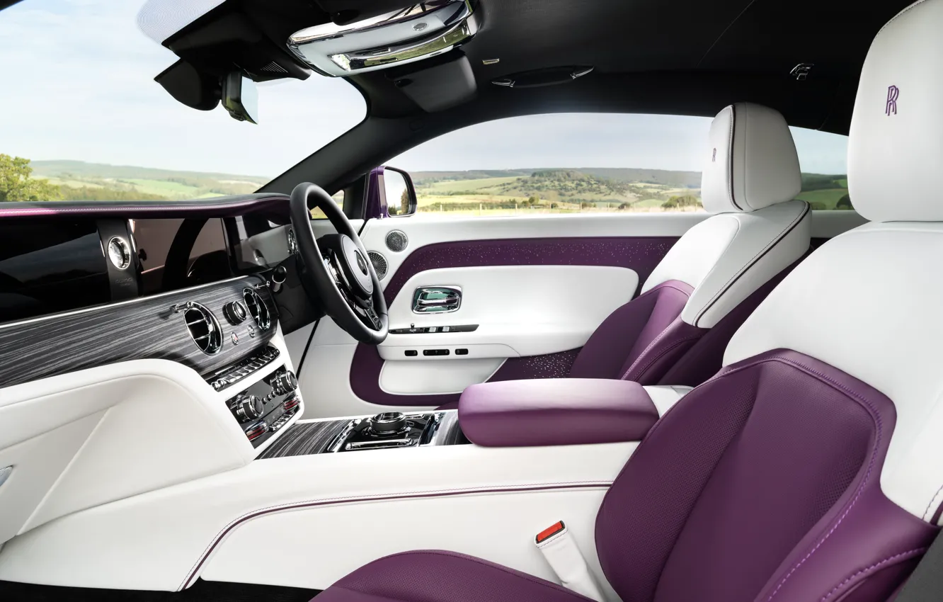 Фото обои Rolls-Royce, Spectre, car interior, Rolls-Royce Spectre