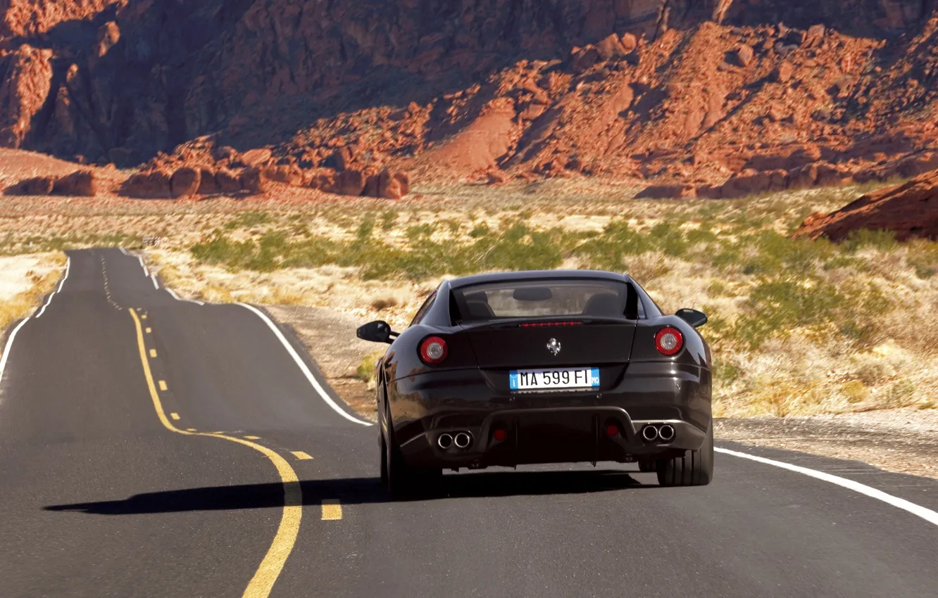 Фото обои дорога, ferrari, 599gtb