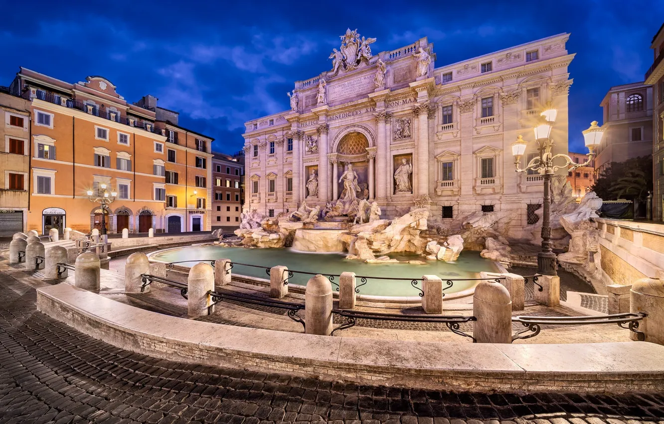 Фото обои Рим, Италия, Ватикан, Roma, Fontana di Trevi