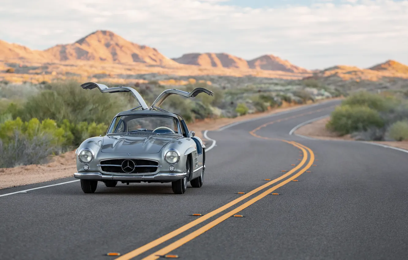 Фото обои Mercedes-Benz, 300SL, 1955, Mercedes-Benz 300 SL, Gullwing