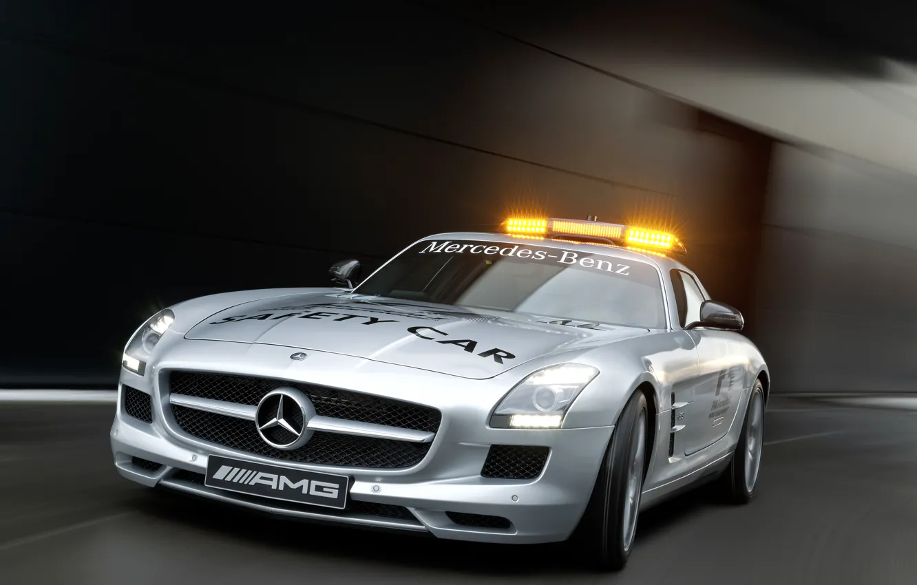Фото обои 2010 F1 Safety Car, AMG, Mercedes SLS