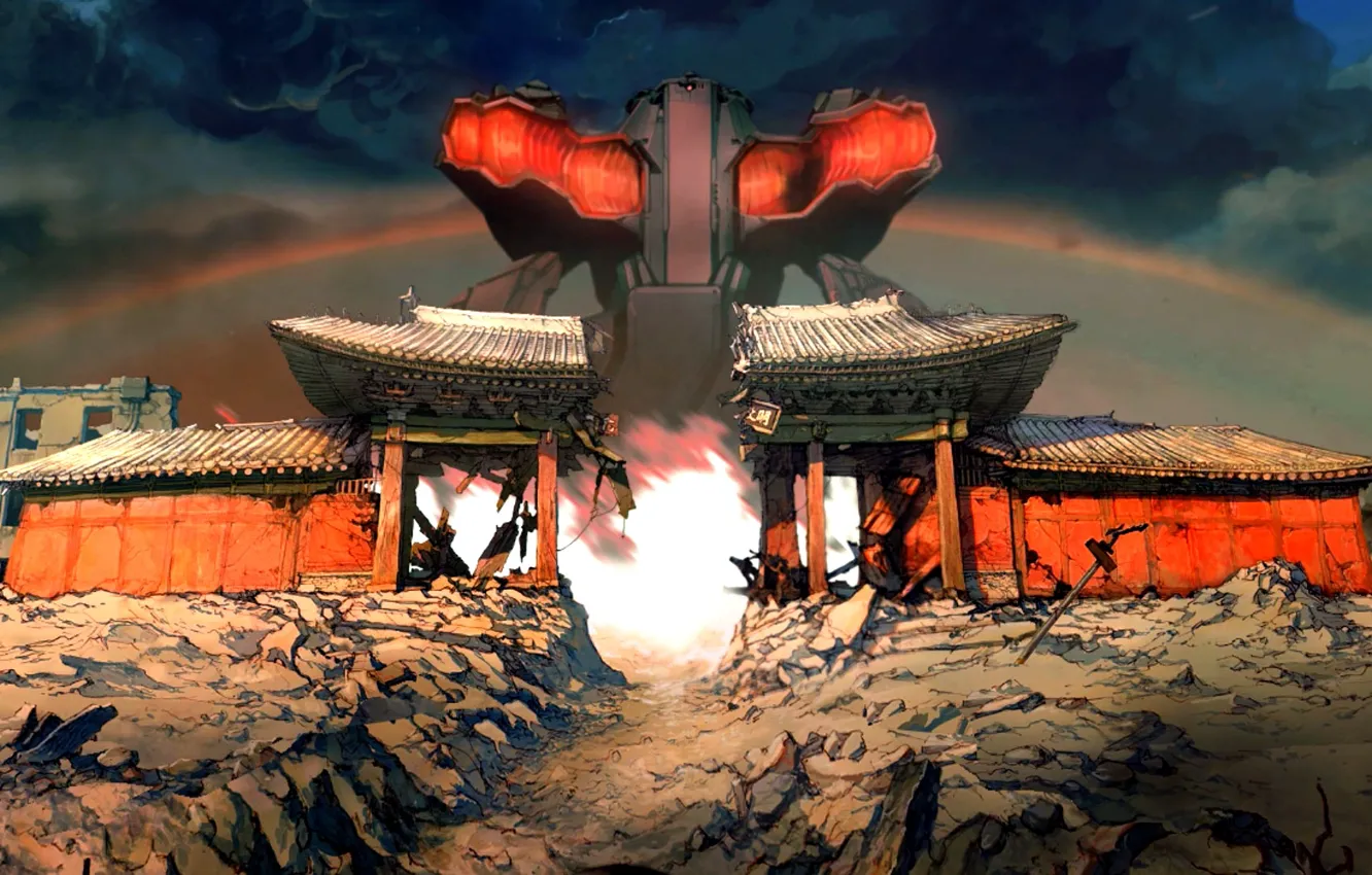 Фото обои Игра, Робот, Robot, Game, Steam, Стим, Anomaly Korea, The Scorcher