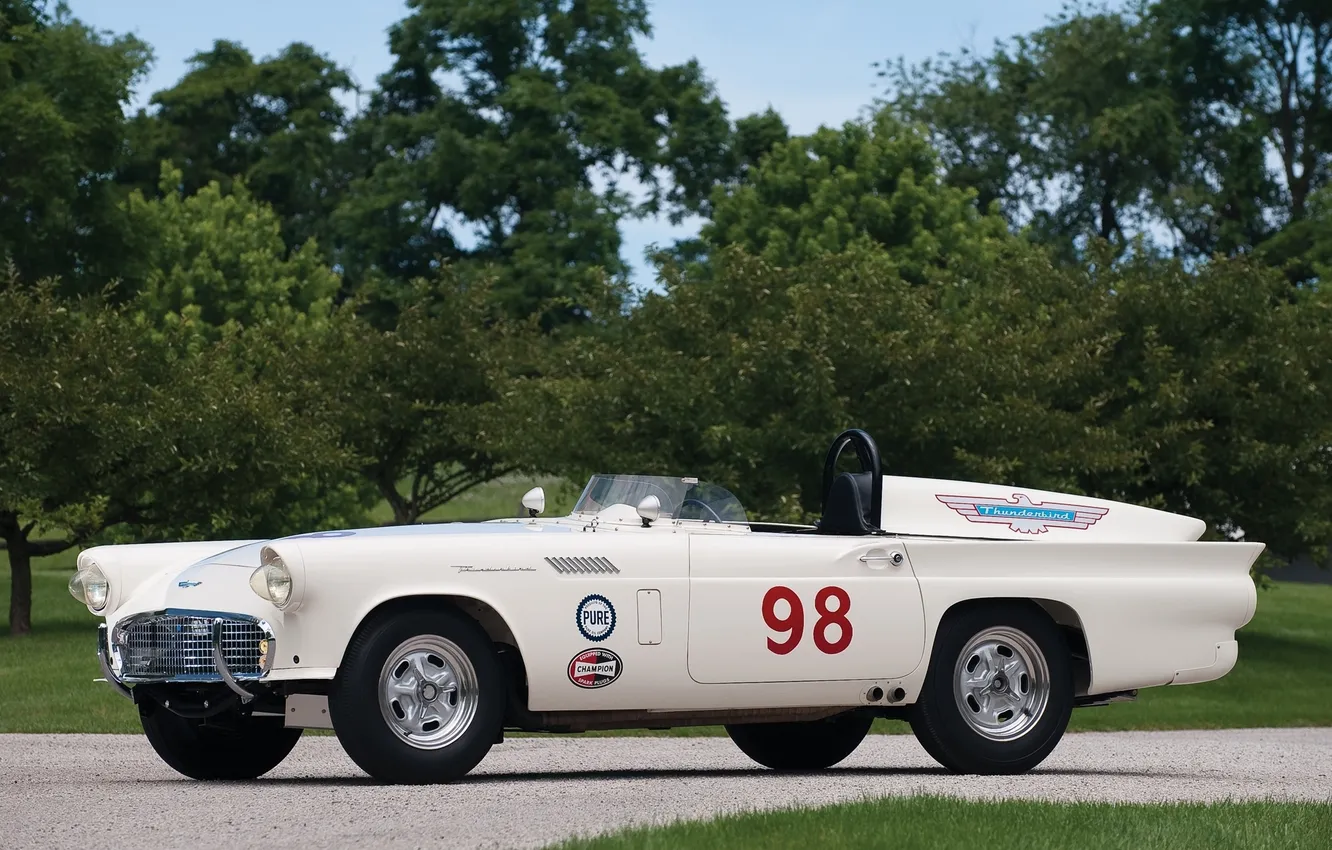 Фото обои Car, Race, 1957, Thunderbird, Experimental
