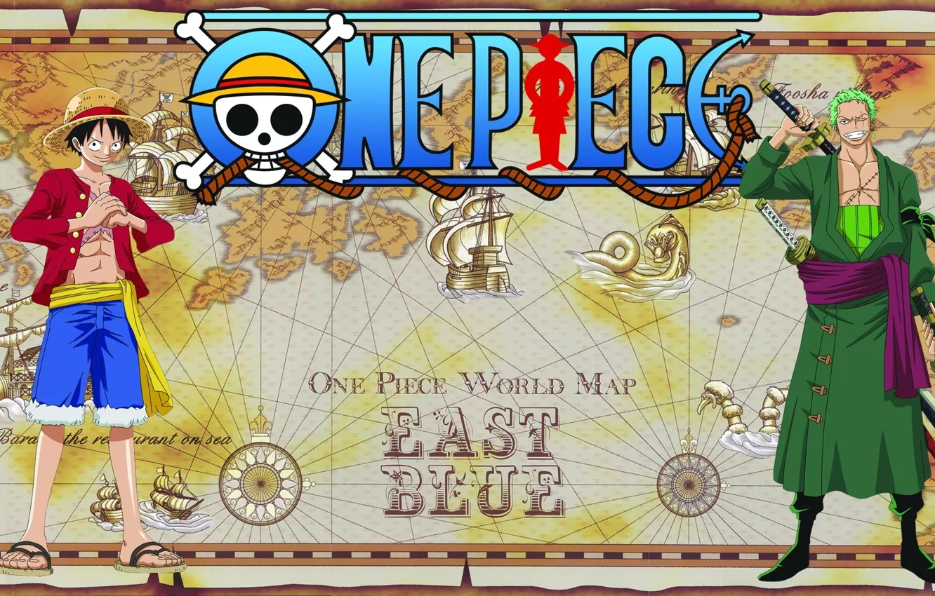 Фото обои skull, sword, game, One Piece, hat, smile, anime, katana