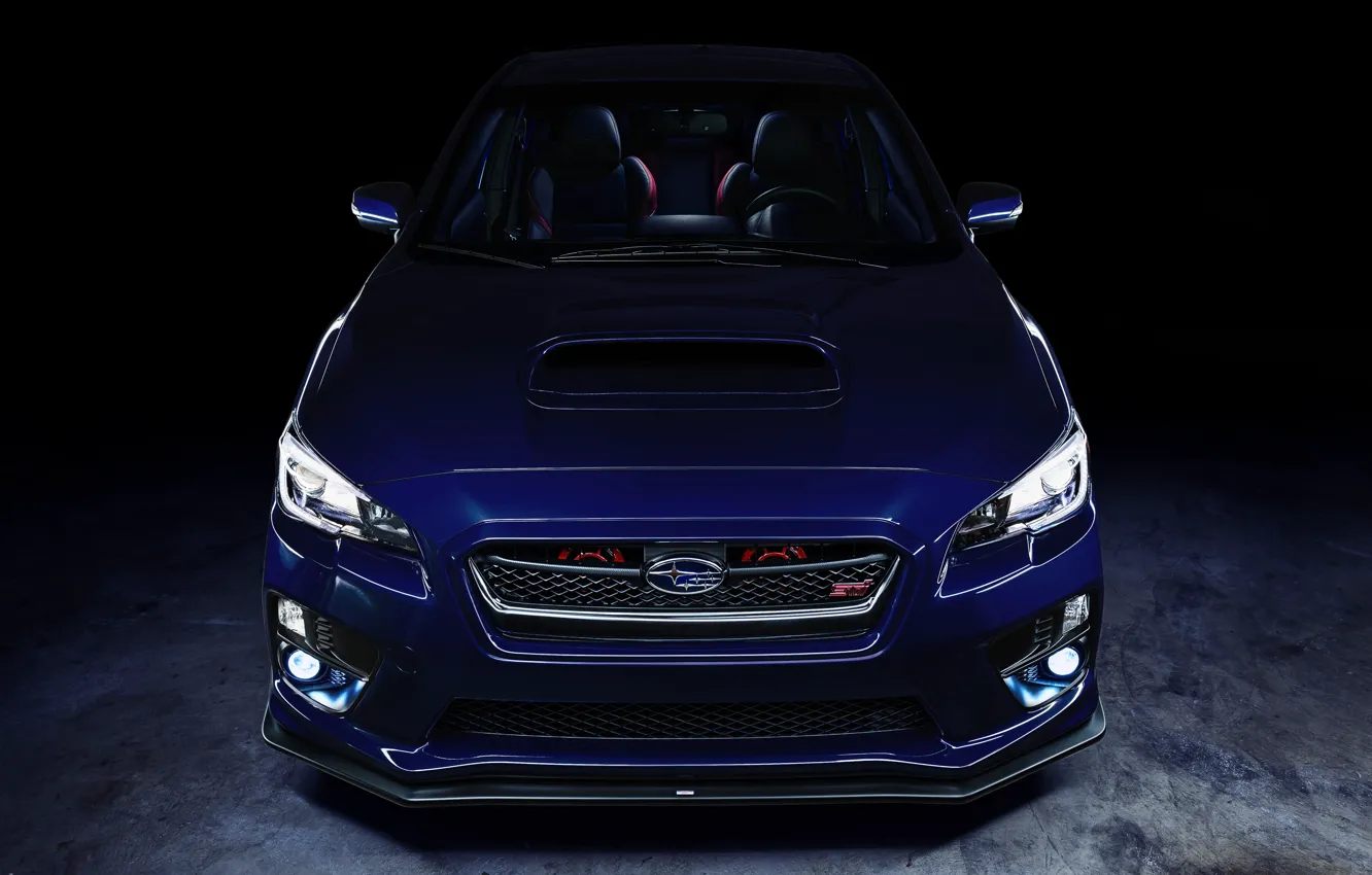Фото обои Subaru, blue, wrx, sti, сти, 2014, стиха