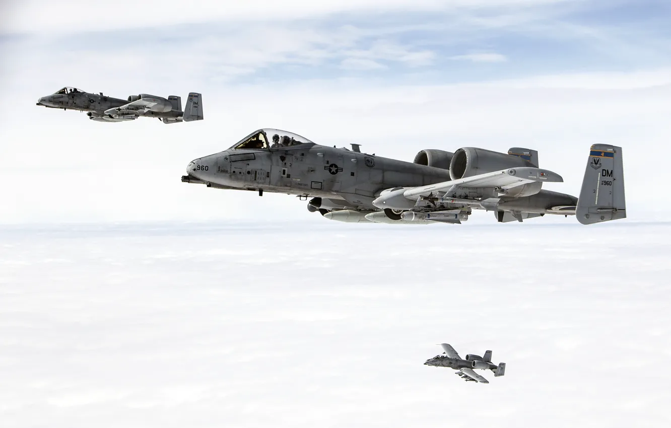 Фото обои небо, полет, кабина, штурмовик, Thunderbolt II, «Тандерболт» II, A-10C