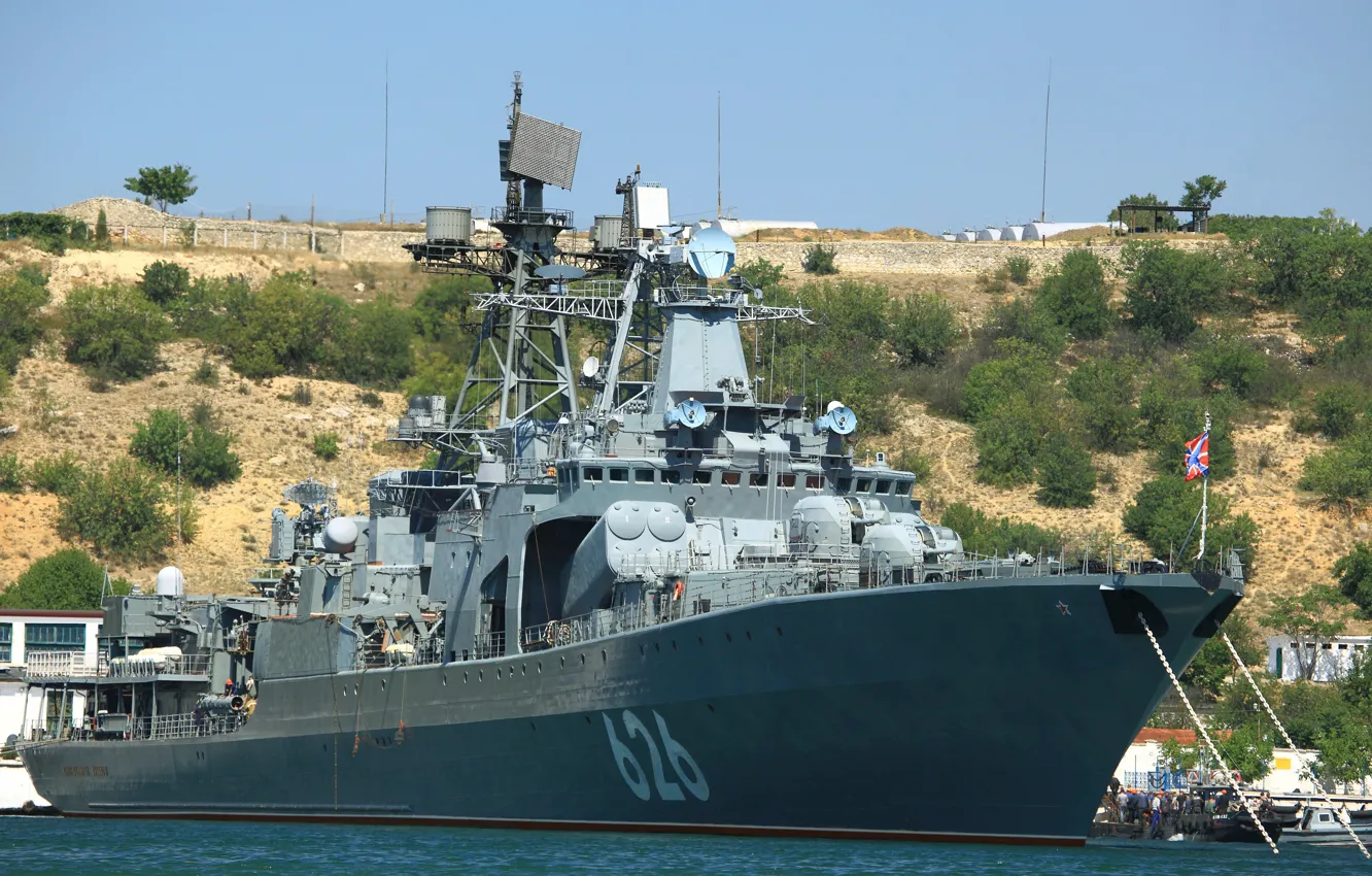 Фото обои корабль, большой, ВМФ, противолодочный, проект 1155, Вице Адмирал Куликов