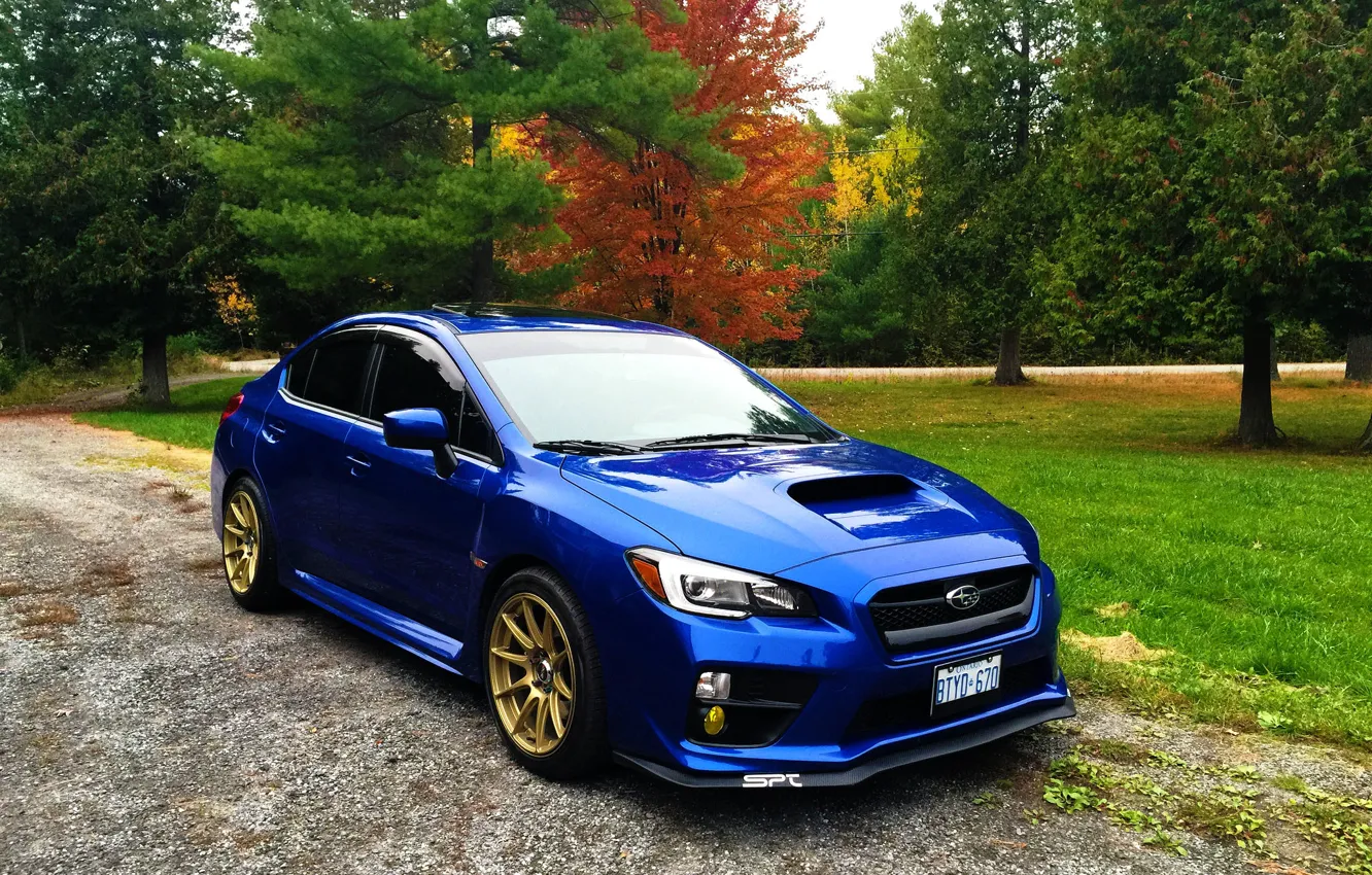 Фото обои Subaru, blue, wrx, sti, сти, 2014, стиха
