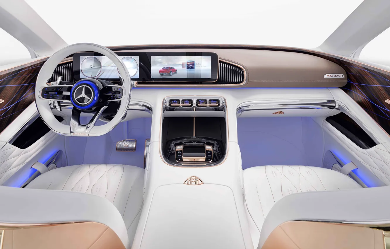 Фото обои интерьер, Мерседес, Майбах, Mercedes, Maybach, салон, Vision Mercedes-Maybach Ultimate Luxury