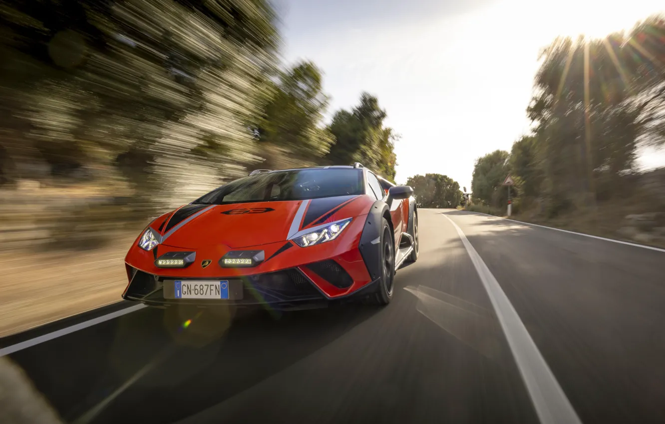 Фото обои Lamborghini, supercar, drive, Huracan, Lamborghini Huracan Sterrato