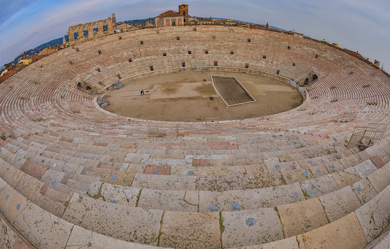 Фото обои Италия, колизей, Верона, Arena di Verona