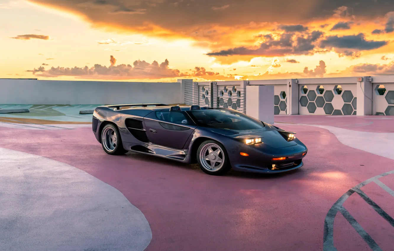 Фото обои Roadster, Вектор, суперкар, supercar, Vector, 1993, Vector Motors Corporation, WX3
