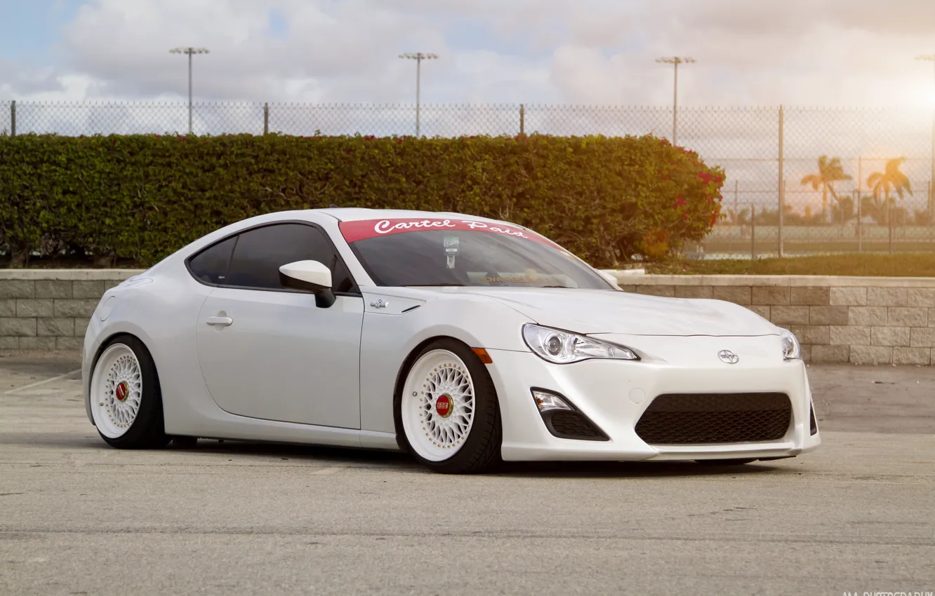 Фото обои Toyota, White, BBS, gt86, Wheels