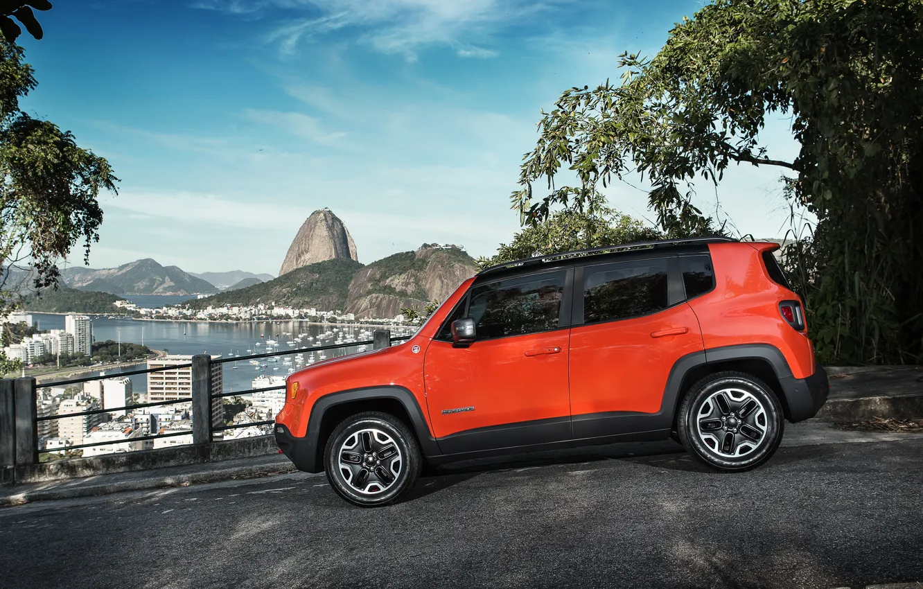 Фото обои джип, Jeep, Trailhawk, 2015, Renegade, BR-spec, ренегат